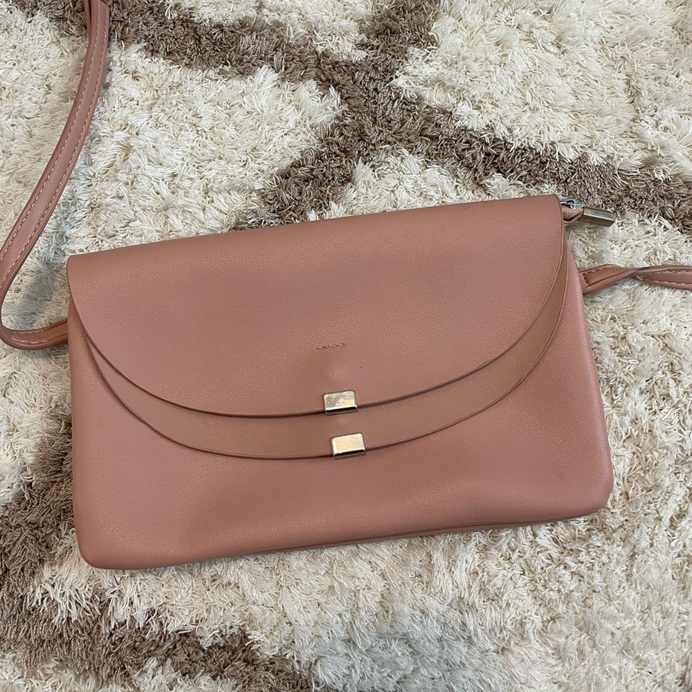 Vegan Leather Melie Bianco Double Flap Crossbody